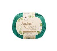 Anchor 00430 - Hilo de algodón orgánico (4 hilos, aprox. 125 m, 50 g), color jade