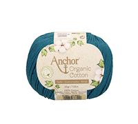 Anchor 00671 - Hilo de algodón orgánico (4 hilos, aprox. 125 m, 50 g), color azul