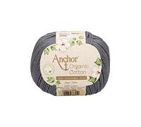 Anchor 06041 - Hilo de algodón orgánico (4 hilos, 125 m, 50 g), color gris