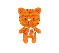 Anchor - Mini kit Amigurumi Tyson el Tigre | Todo lo necesario para la realización incluido | Kit de gancho fácil | 9 cm - Ideal para principiantes y regalo creativo - Ref A28C01-XS