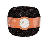 Anchor Artiste Metallic 4716400-00342 - Ovillo de hilo (efecto satinado), color negro