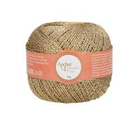Anchor Artiste Metallic Fine 300 - Hilo para ganchillo (25 g), color dorado