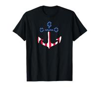 Anchor Boat Cruise Ship American Flag Captain Sailor Camiseta