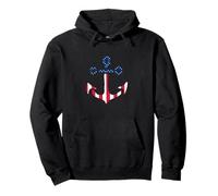 Anchor Boat Cruise Ship American Flag Captain Sailor Sudadera con Capucha
