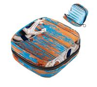 Anchor - Bolsa de almacenamiento de servilletas sanitarias, bolsa grande para copa menstrual con cremallera, bolsa de almohadillas para el período, bolsa para almacenar panty forros, tampones para