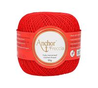 Anchor Hilo de Ganchillo, Algodón, 00046 Rojo, 88