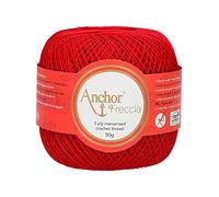 Anchor Freccia 4771016-00047 - Ovillo de ganchillo (100% algodón), color rojo