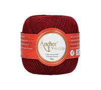 Anchor Freccia - Hilo de ganchillo (grosor 12, 100% algodón), algodón, 00044 Rot, Rojo