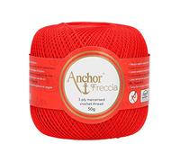 Anchor Hilo para Ganchillo, Algodón, 00046 Rojo, 510