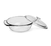 Anchor Hocking Basics - Cazuela Redonda de Vidrio Templado con Tapa, 2.0 L