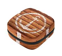 Anchor Marine - Bolsa de almacenamiento para servilletas sanitarias con tablones de madera, bolsa de almohadilla menstrual portátil con cremallera para adolescentes, niñas, mujeres y mujeres
