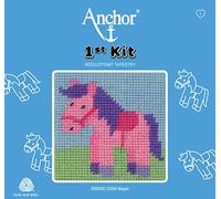 ANCHOR Megan First Tapestry Kit, Cartón, Lona, Lana, Multicolor, tamaño único