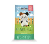 Anchor Meowrice the Cat - Kit completo para amigurumi (intermedio): hilo algodón 100%, ganchillo ergonómico, acolchado, ojos de seguridad, manual en 7 idiomas