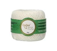 Anchor Mercer Crochet Brillante, Espesor: 80, Longitud: 20G, Longitud: 372M 2 Hilos De Ganchillo
