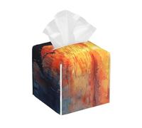 Anchor Ocean - Funda cuadrada de piel sintética para caja de pañuelos, organizador de papel para cocina, baño, dormitorio, tocador, mesitas de noche