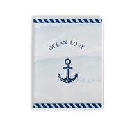 Anchor Ocean Love Sea Sailing - Cuaderno de tapa blanda con tapa blanda