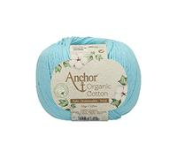 Anchor Organic Cotton 50 G, grosor: 4, presentación: 125 m de hilo de ganchillo turquesa