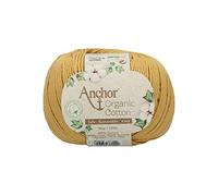 Anchor Organic Cotton, 50 g, grosor 4, presentación: 125 m sunflower hilo de ganchillo