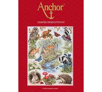 Anchor Stitch Kit de Punto de Cruz contado: Essentials: Woodland Sampler, Multicolor, 40 x 30cm