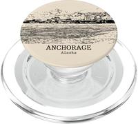 Anchorage Alaska Vintage Horizonte Dibujo PopSockets PopGrip para MagSafe