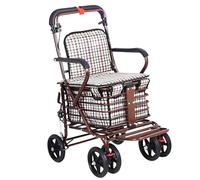 Anciano asistencia caminante carrito múltiple carro de compras plegable múltiple empuje y Sit scooter Space con ruedas