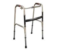 Anciano Plegable Anciano Apoyabrazos Dobles Auxiliares Cuatro Pies Acero Plano Negro 45 × 37 × 75 cm Bastón Antideslizante con Ambición Lofty