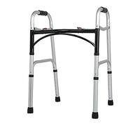 Ancianos Adultos discapacitados Andador estándar Todoterreno, muleta ajustable liviana y ayuda de asistencia de paso plegable con freno de mano, carga 400 lb (Color : Walker No Wheels) (Walker No