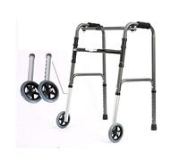 Ancianos geriátricos plegables con 2 ruedas andadores con ruedas altura ajustable ayuda para la movilidad andador muleta el doble de comodidad