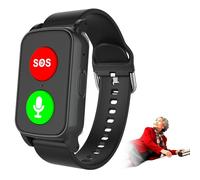Ancianos Pulsera Avisador Personas Mayores Largo Alcance De Caídascon Botón De Llamada De Emergencia Botón, Detector Caída, Monitoreo De La Salud para Mayores Black