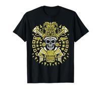 Ancient Aztec King Mexican Skull Mayas Mask Calavera Azteca Camiseta