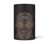 Ancient + Brave - Cacao + Collagen - Cacao Puro de Perú con Péptidos de Colágeno Hidrolizado en Polvo, 250 g - Colágeno Bovino Alimentado de Pastos - Con Ashwagandha y Baobab, Alto en Proteínas, Keto