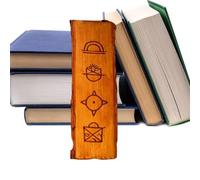 Ancient Carved Board, Symbol Engraved Wooden Decor, Tabletop Display Art System Kit, Solid Hardwood Build Structure, Classic Ornamental Design Style, Bedroom Entryway Use
