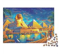Ancient Egypt Scene 100% Recycled Cardboard Pyramids 1000 Piece Adult Jigsaws For Adults & Kids Fun Home Activity 52x38cm/1000pcs