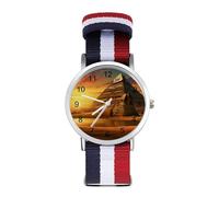 Ancient Egypt Secrets Pyramid Sphinx - Reloj deportivo para hombres y mujeres, correa de nailon, reloj analógico de cuarzo
