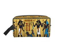 Ancient Egypt Tribe Series - Bolsa de almacenamiento portátil de viaje para artículos de tocador de gran capacidad, poliéster 600D, bolsa de almacenamiento de cosméticos