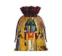 Ancient Egypt Tribe Series - Bolsas de regalo ecológicas con cordón de Navidad para necesidades festivas de cumpleaños
