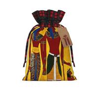 Ancient Egypt Tribe Series - Bolsas de regalo ecológicas con cordón de Navidad para necesidades festivas de cumpleaños