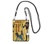 Ancient Egypt Tribe Series - Bolso cruzado con estampado para mujer, bolso de hombro, bolsa de viaje para deporte, mini bolsa para teléfono, cartera para teléfono, Negro -, Talla única