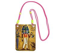 Ancient Egypt Tribe Series - Bolso cruzado con estampado para mujer, bolso de hombro, bolsa de viaje para deporte, mini bolsa para teléfono, cartera para teléfono, Fucsia, Talla única