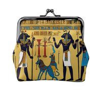 Ancient Egypt Tribe Series - Cartera pequeña con impresión de viaje, bolsa compacta para aventuras de camping y viajes de pesca, Negro -, Talla única, Art Deco