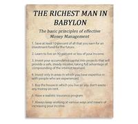 Ancient Financial Wisdom Poster Wealth Management Motivational Canvas Wall Art for Office Study Decor(Unframed,08x12inch(20x30cm))