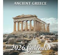 Ancient Greece Calendar 2026: Temples, Ruins & Mythical Beauty | Kalender Calendario Calendrier | Lunar Moon Phases - Bonus 3 Months from 2025