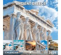 Ancient Greece Calendar 2026: Temples, Ruins & Mythical Beauty | Kalender Calendario Calendrier | Lunar Moon Phases - Bonus 3 Months from 2025