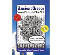 Ancient Greece Word Search Puzzle / Puzzles for Adults, Seniors & Teens: Word search Puzzles with Easy to Read Print about Ancient culture, Greece, ... Gift for Vacations, Holidays and Relaxation