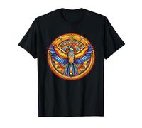 Ancient Horus Sun Falcon Emblema Símbolo Círculo Camiseta