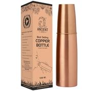 Ancient Impex Botella de acabado mate de cobre puro con vaso | 900 ml de capacidad (30.4 US Fl Onza)