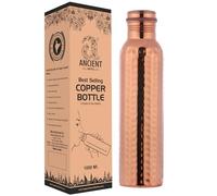 Ancient Impex - Botella de agua de cobre puro martillado, 1000 ml, sin costuras, a prueba de fugas, para beneficios ayurvédicos