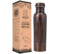 Ancient Impex - Botella de cobre puro con acabado antiguo, capacidad de 950 ml para beneficios de salud Ayurveda, patrón de forro