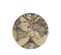 Ancient Map World Globe - Juego de tarjetas de ambientador para coche, diseño de globo redondo, aroma a lavanda, 10/24 piezas