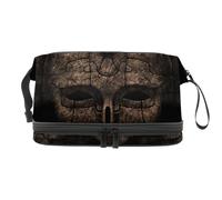 Ancient Mystical Ritual of Death - Bolsa de cosméticos de doble capa para mujeres y niñas, neceser de viaje para maquillaje, práctica bolsa organizadora con compartimento para cepillos, multicolor,